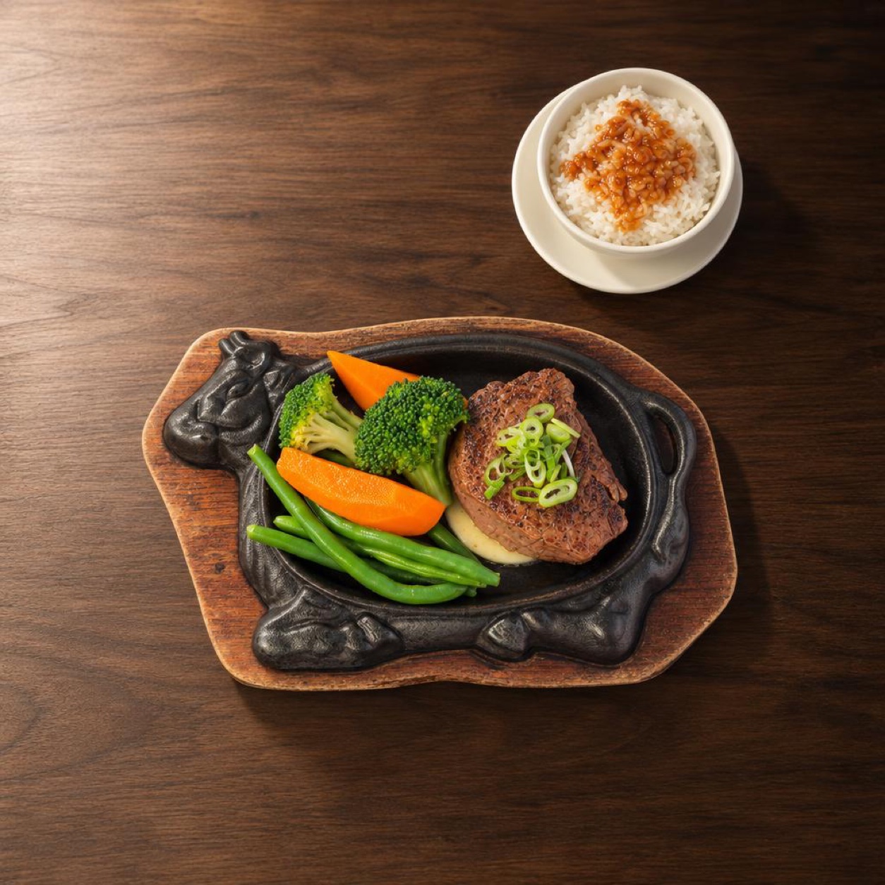 Filet mignon teppanyaki