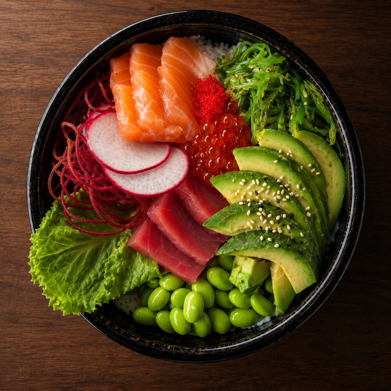 Sashimi de thon et saumon